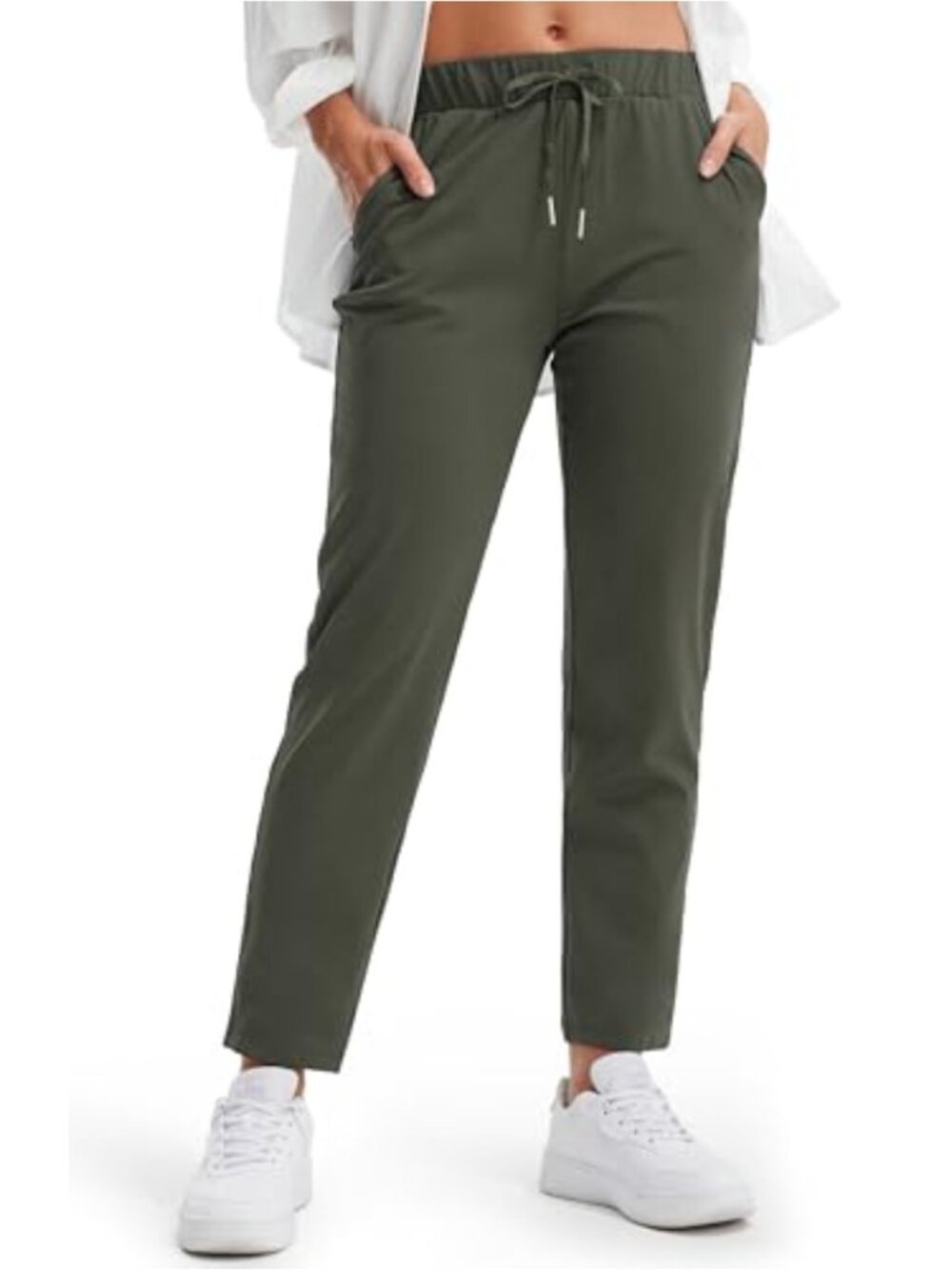 Women's 7/8 Joggers Golf Pants Stretch Drawstring Athletic Sweatpants
